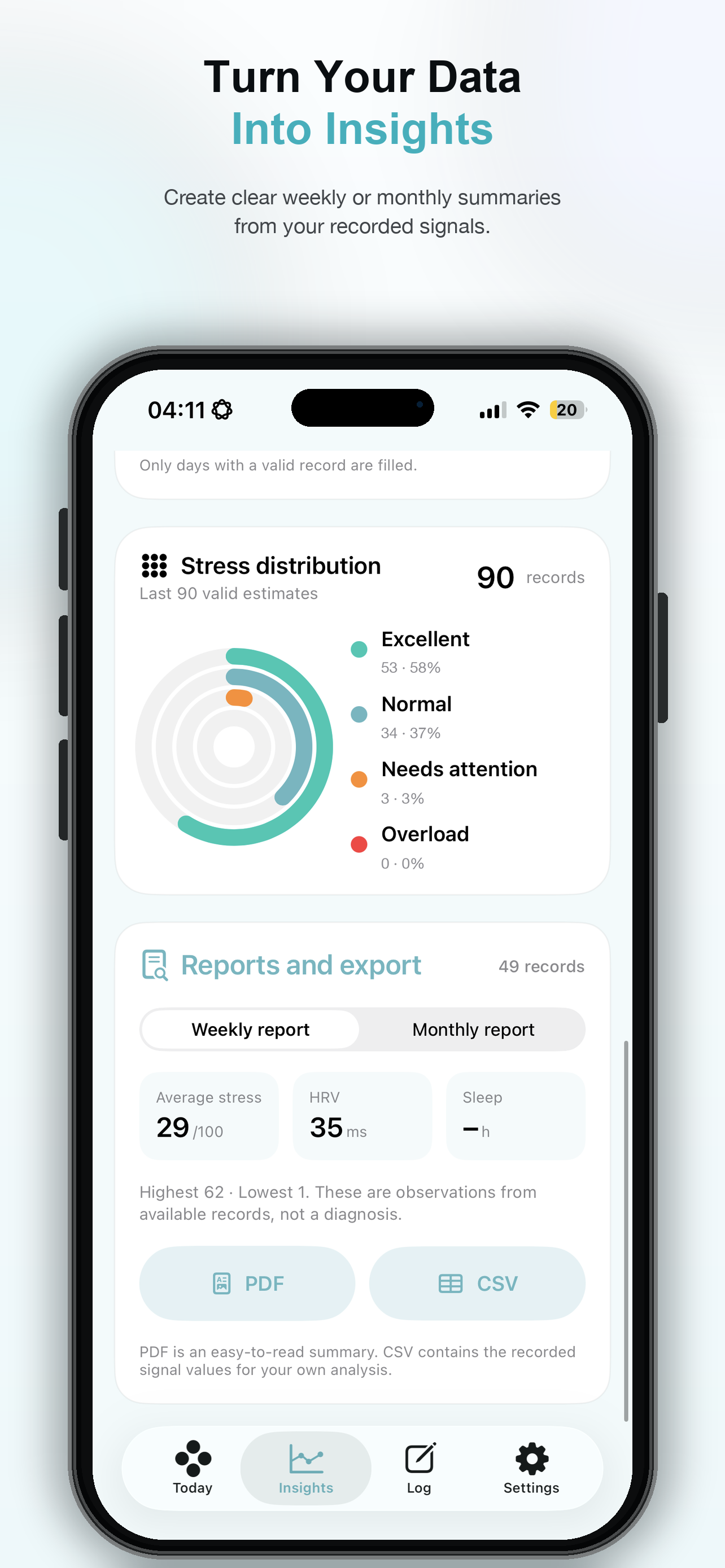 Flow Watch reports and data export