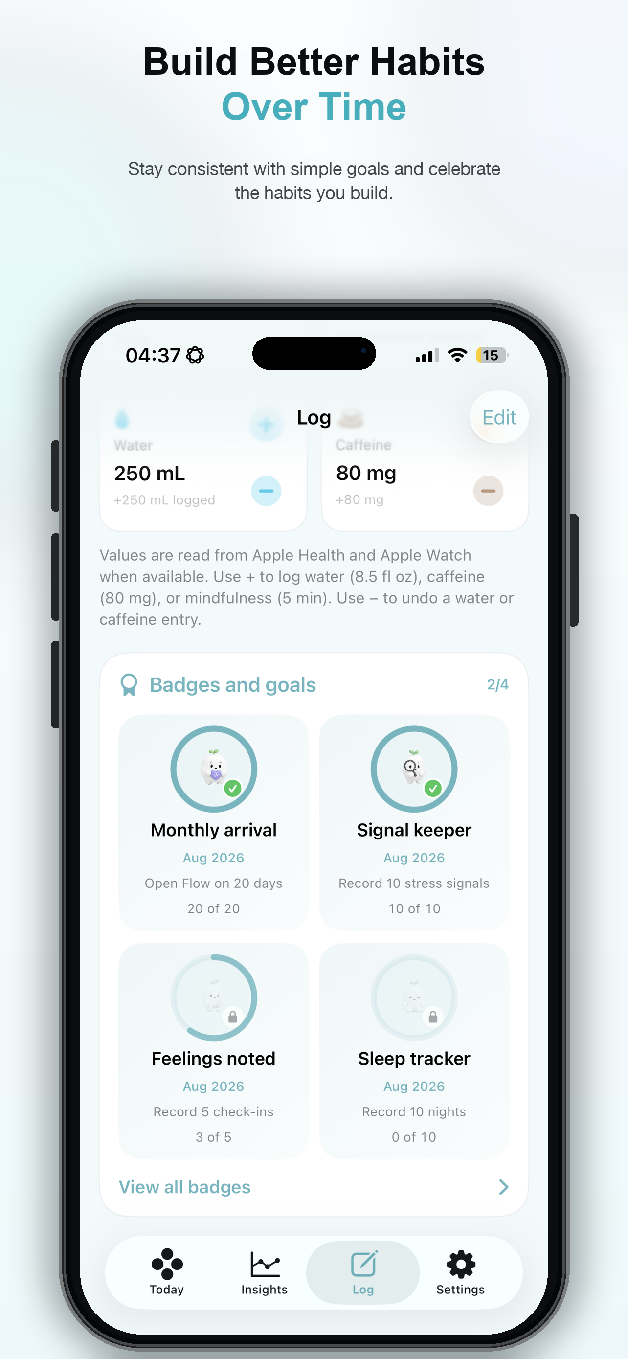 Flow Watch badges and goals