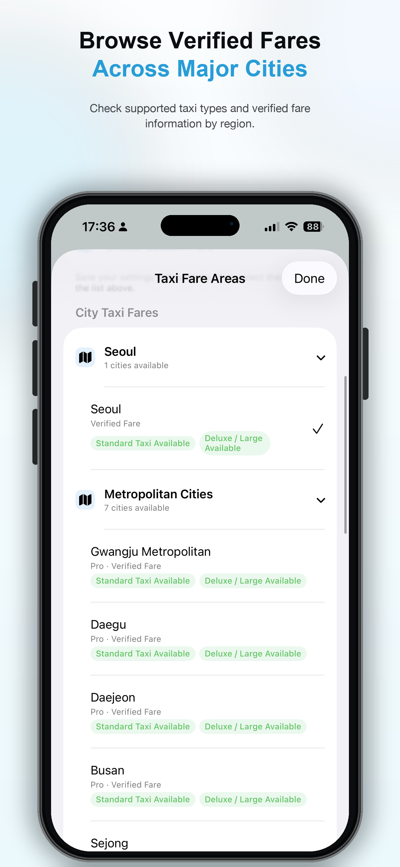 Flow Taxi app screen 3