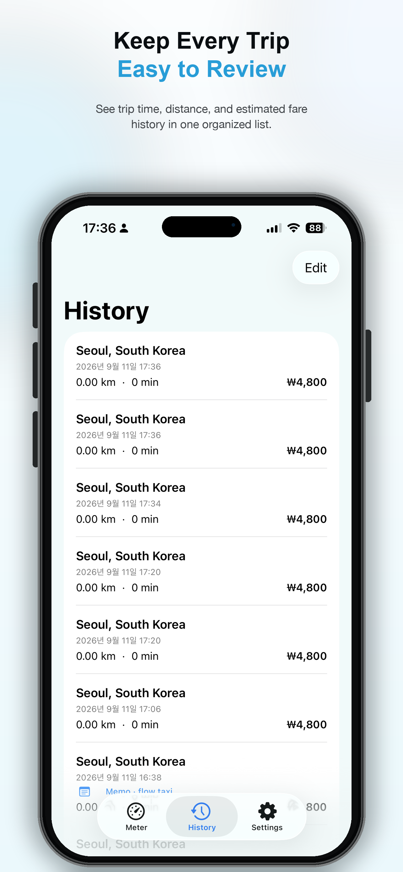 Flow Taxi app screen 6